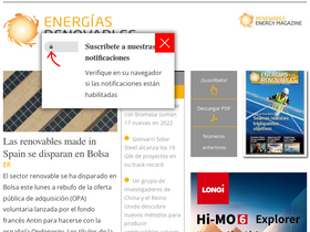 'energias-renovables.com' screenshot