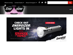 'energizer.com' screenshot
