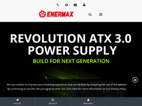 'enermax.com' screenshot