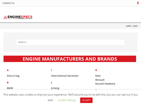 'engine-specs.net' screenshot