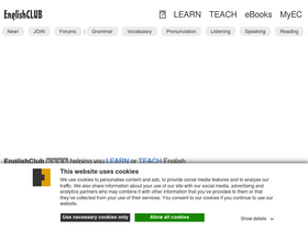 'englishclub.com' screenshot