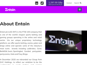 'entaingroup.com' screenshot