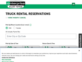 'enterprisetrucks.com' screenshot