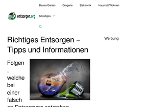 'entsorgen.org' screenshot