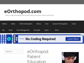 'eorthopod.com' screenshot