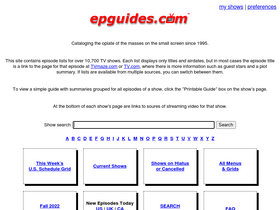 'epguides.com' screenshot