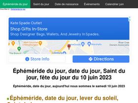 'ephemeride-jour.fr' screenshot