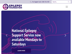 'epilepsyfoundation.org.au' screenshot