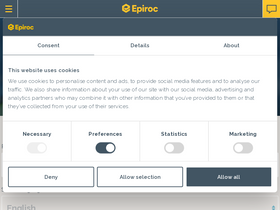 'epiroc.com' screenshot