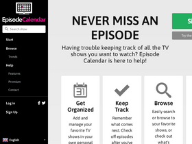 'episodecalendar.com' screenshot