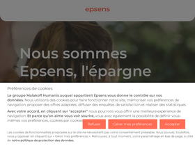 'epsens.com' screenshot