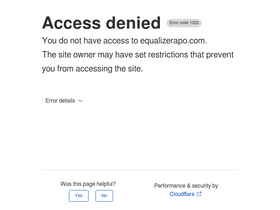 'equalizerapo.com' screenshot