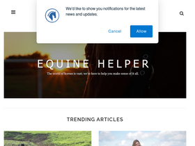'equinehelper.com' screenshot