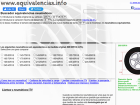 'equivalencias.info' screenshot