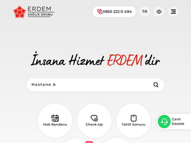 'erdemhastahanesi.com.tr' screenshot