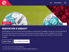 'eredivisie.nl' screenshot