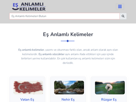 'es-anlamli-kelimeler.com' screenshot