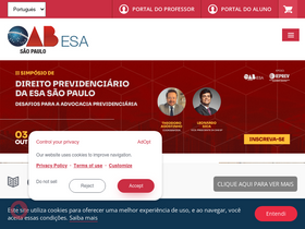 'esaoabsp.edu.br' screenshot