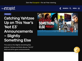 'escapistmagazine.com' screenshot