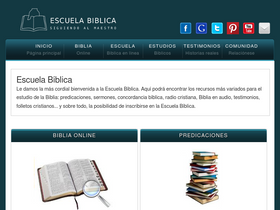 'escuelabiblica.com' screenshot