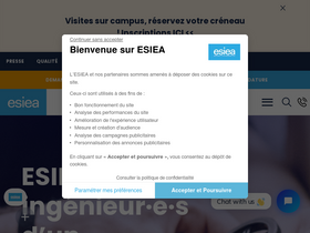 'esiea.fr' screenshot