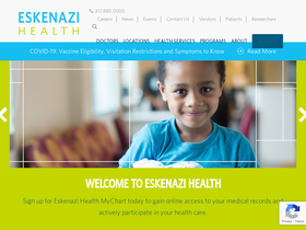 'eskenazihealth.edu' screenshot
