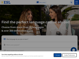 'esl-languages.com' screenshot