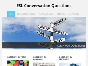 'eslconversationquestions.com' screenshot