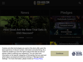 'eso-hub.com' screenshot