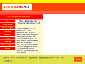 'espanholgratis.net' screenshot
