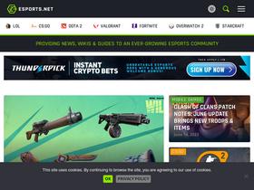 'esports.net' screenshot