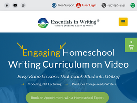 'essentialsinwriting.com' screenshot