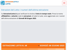 'estrazionilotto.it' screenshot