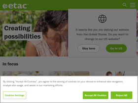 'etac.com' screenshot