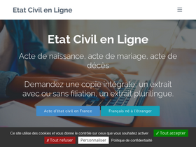 'etatcivilenligne.fr' screenshot