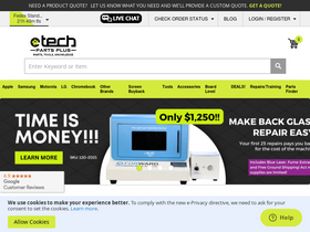 'etechparts.com' screenshot