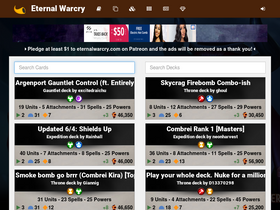'eternalwarcry.com' screenshot