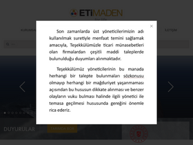 'etimaden.gov.tr' screenshot