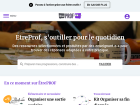 'etreprof.fr' screenshot