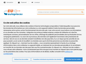 'euautopieces.fr' screenshot