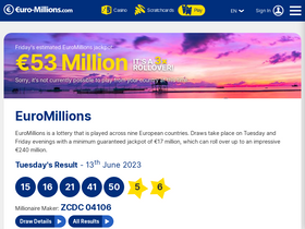 'euro-millions.com' screenshot