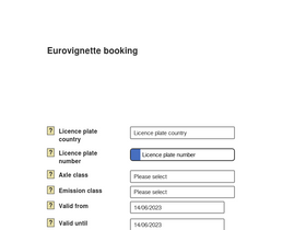 'eurovignettes.eu' screenshot