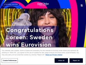 'eurovision.tv' screenshot