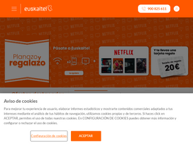 'euskaltel.com' screenshot