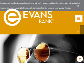 'evansbank.com' screenshot