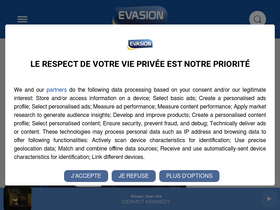 'evasionfm.com' screenshot