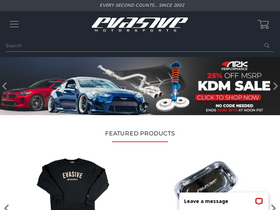 'evasivemotorsports.com' screenshot
