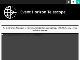 'eventhorizontelescope.org' screenshot