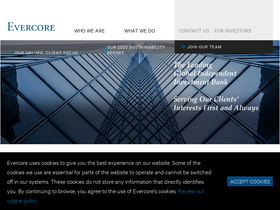 'evercore.com' screenshot
