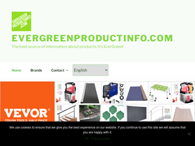 'evergreenproductinfo.com' screenshot